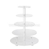 Acrylic 5-tier Cupcake Round Stand for Party Wedding Hotel F15006F