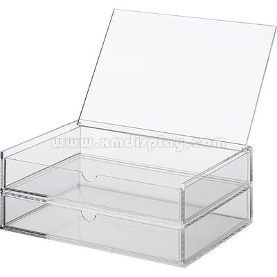 Acrylic File Flip Top Box - Two Drawers F15004D