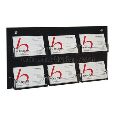 Wall Acrylic Business Card Holder 6 Pocket - 2 Tier F16002C