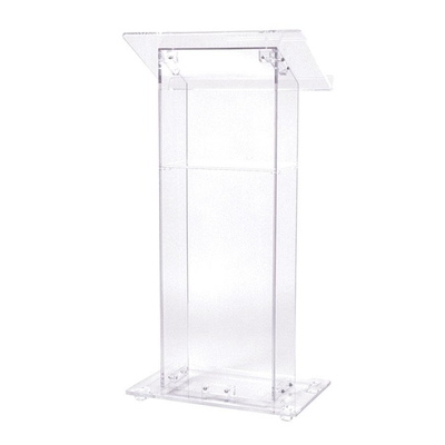 Acrylic Square Lectern with Shelf F15004R