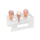 Acrylic Six Cone Ice Cream Cone Stand F15017F