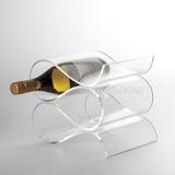 Acrylic Wave 4 Bottle Wine Rack F15003W