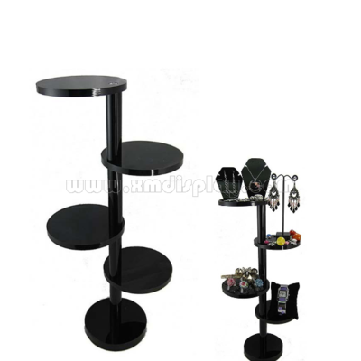 Black Acrylic 4 Tier Round Display Stand Riser F15001J