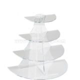 Clear Half Round Tiered Stand for Bakery or Retail Displays F15012F